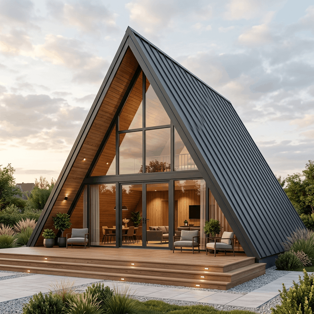 A-frame evlər